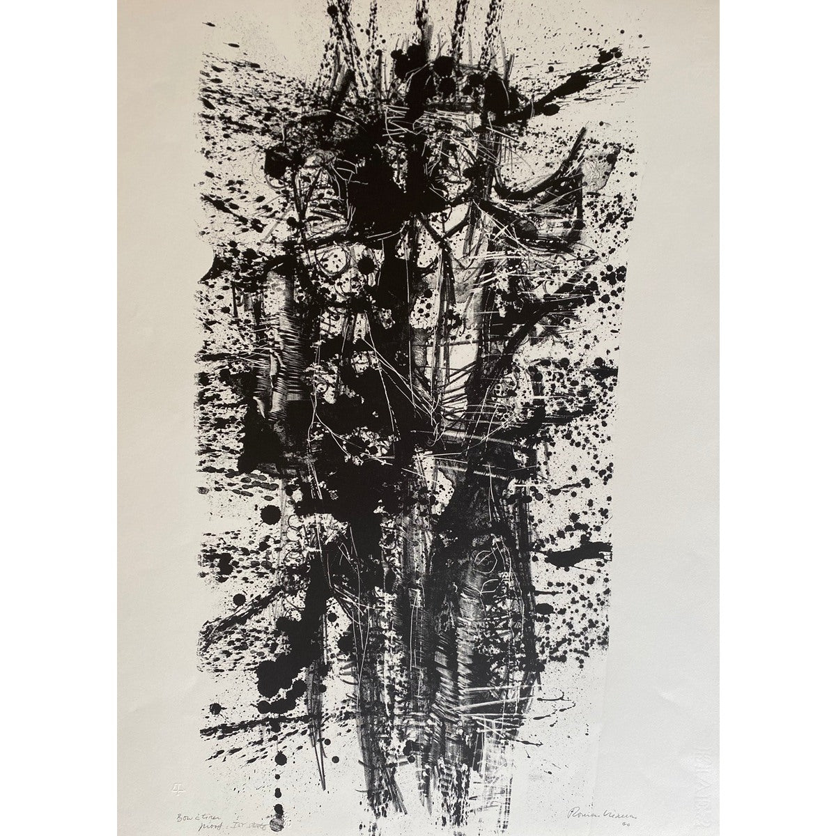Romas Viesulas | With trumpet of shadow, from series Toro Desconcido, 1960 | Lithograph, 76x56,5, A.P.