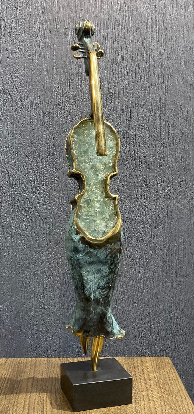 Christian Nowaczyk | Violin Woman | Bronze, glass crystals, H 51,5