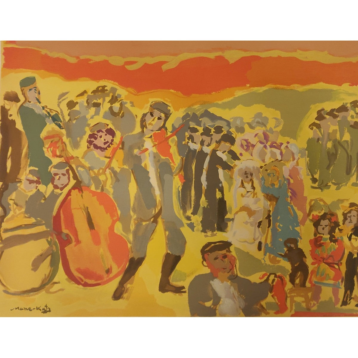 Emmanuel Mane-Katz | Under the Walls of the Monastery, 1966 | Lithograph, 54x71