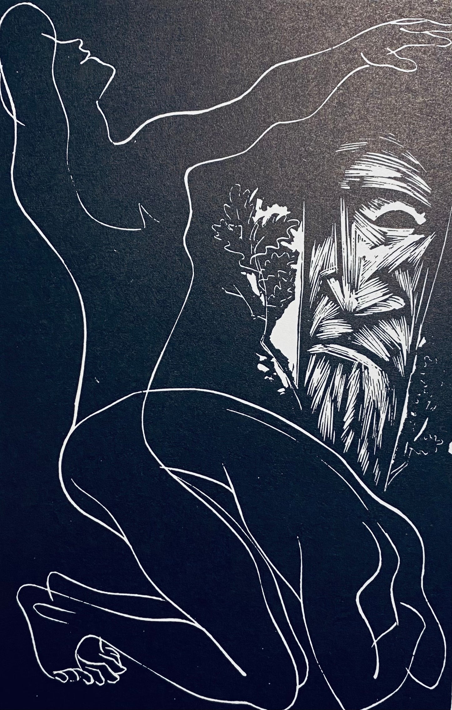 Stasys Krasauskas | Pabudimas, 1963 | Popierius, medžio raižinys, 15x10