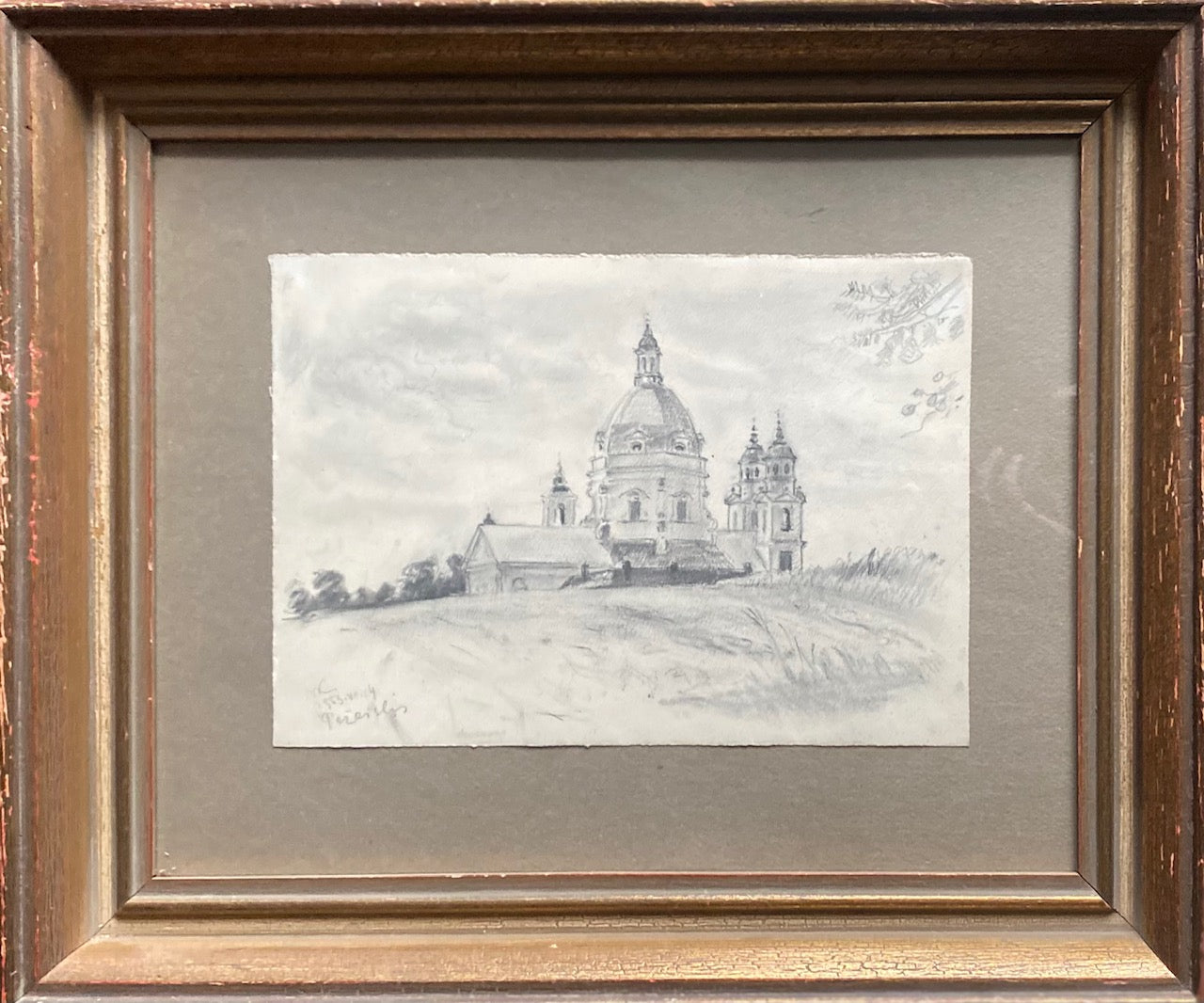 Juozas Kėdainis | Pažaislis, 1983 | Pieštukas, popierius, 21x29,6 (41x49)