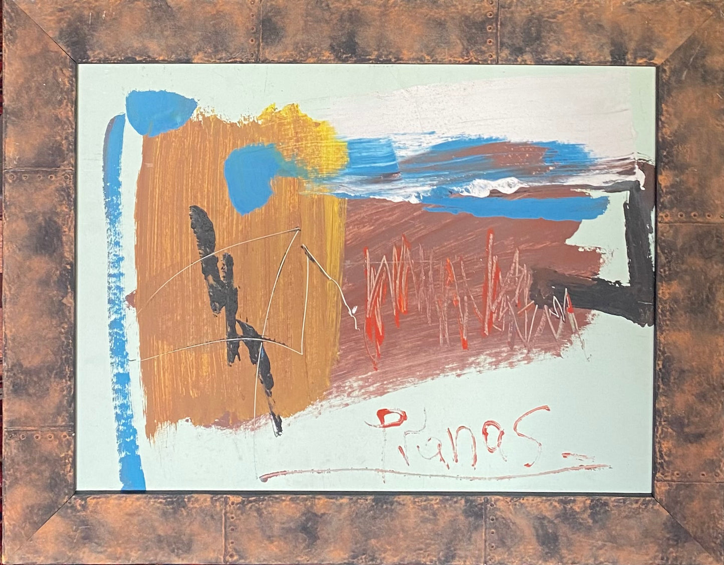 Pranas Gailius | Iš ciklo Adret, X deš. | Akrilas, popierius, medis, 48x64 (63x78)