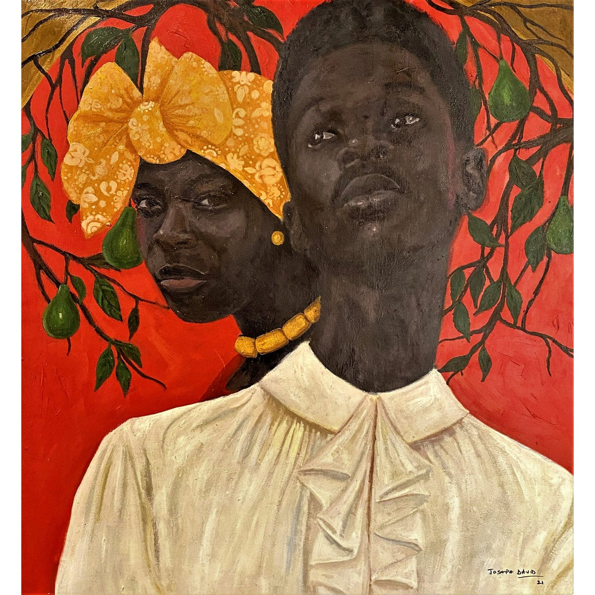 JOSEPH DAVID OTOBO (Nigeria) | The Days That Be, 202 | Drobė, akrilas, 109×99