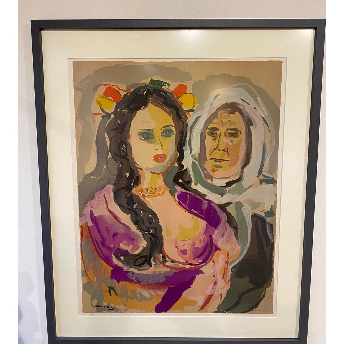 Emmanuel Mane-Katz | Freidl and His Mother, 1966 | Litografija, 54x71