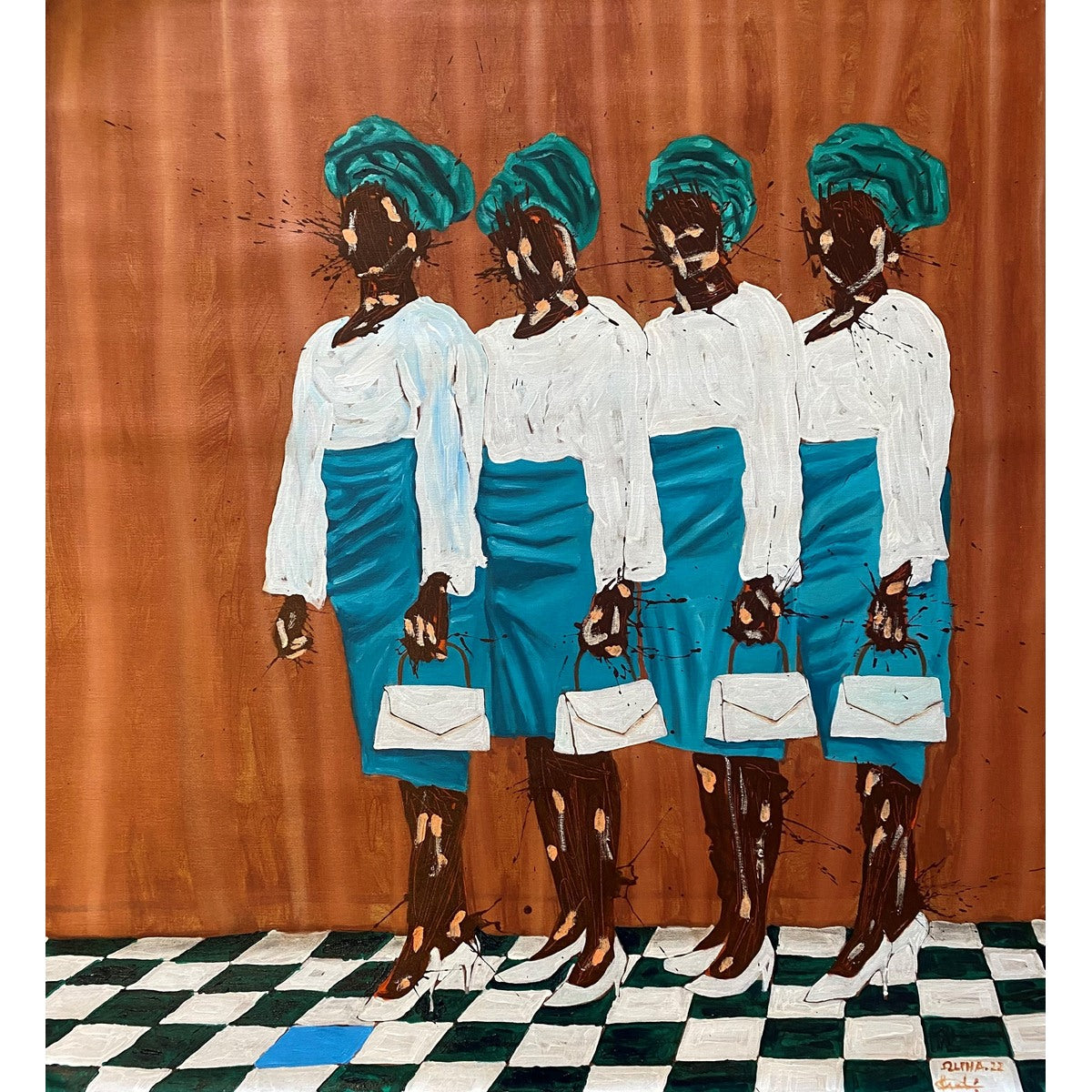 ALPHA ODH (Kenya) | Same, not Equal, 2022 | Acrylic, canvas, 95x85