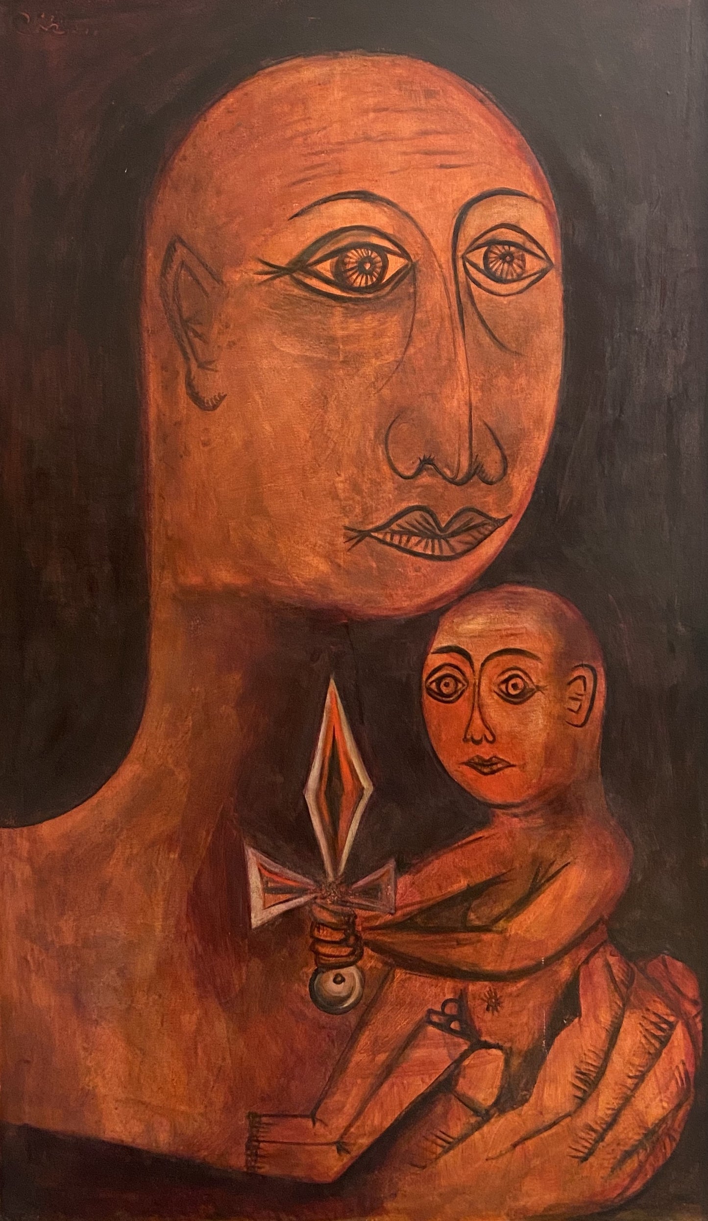 Linas Cicėnas-CICA | Tėvas, 2006 | Aliejus, drobė, 150 x 88 (165 x 103)