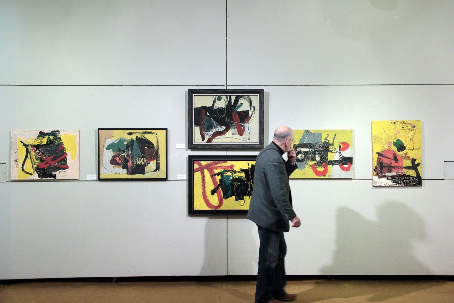 Pranas Gailius | From the series ADRET, 1998-2004 | Oil, paper, wood, 54x72 (57x75)