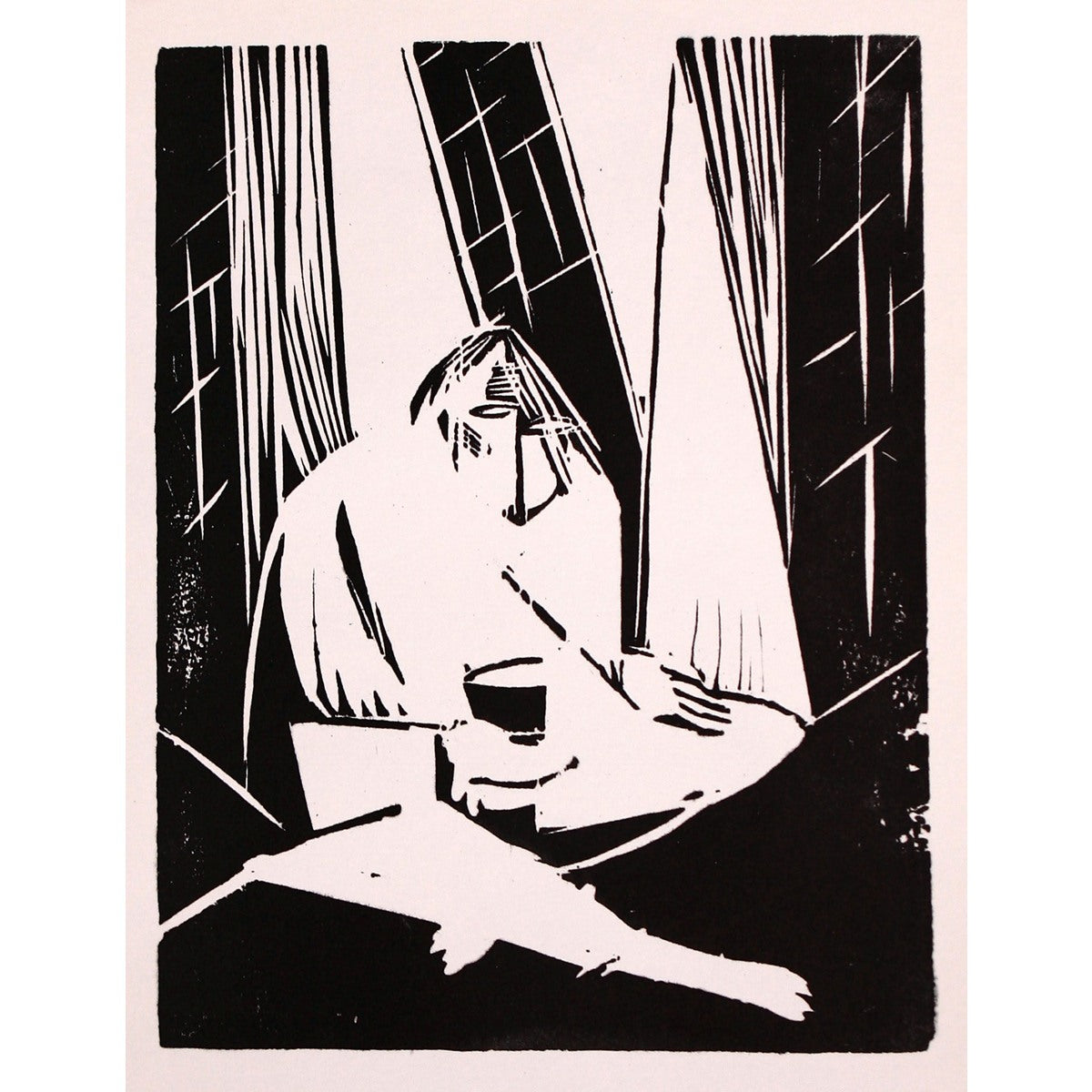Lasar Segall | Sėdinti / Sentada, 1910-1911 | Ksilografija, 26x20.4