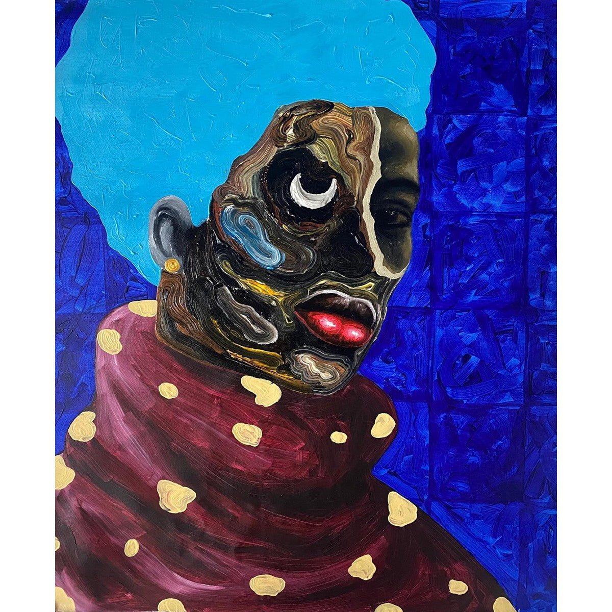 PABI DANIEL (Ghana) | Untitled, 2022 | Oil, acrylic, canvas, 68x58