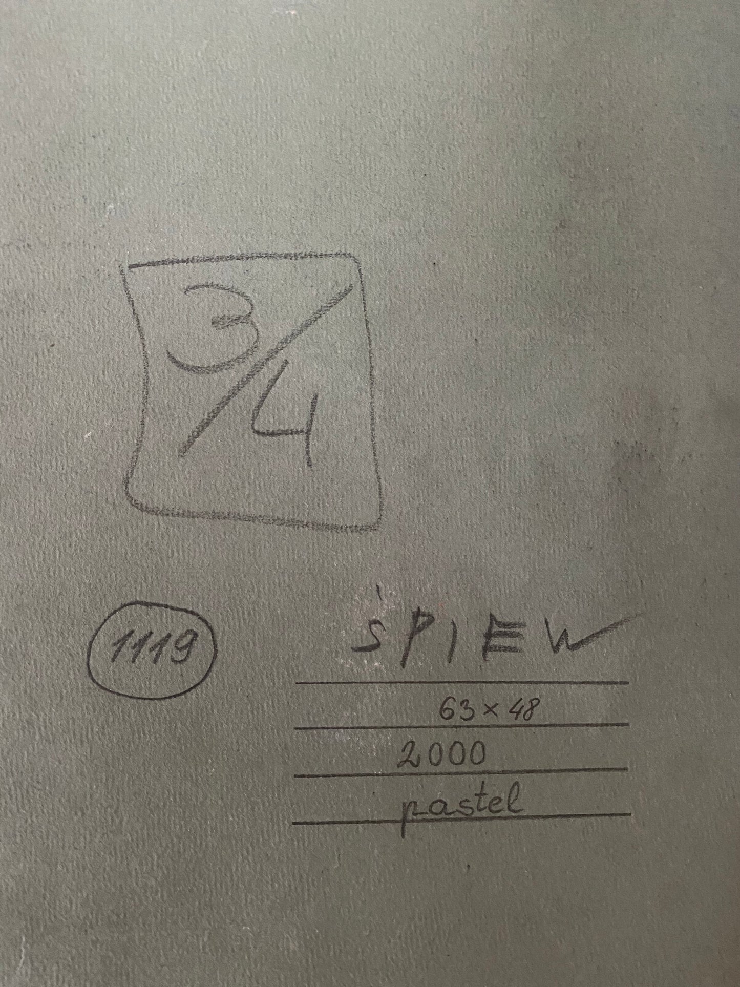 Stasys Eidrigevičius | Singing / Spiew, 2000 | Pastel on paper, 63x48 (91x77)