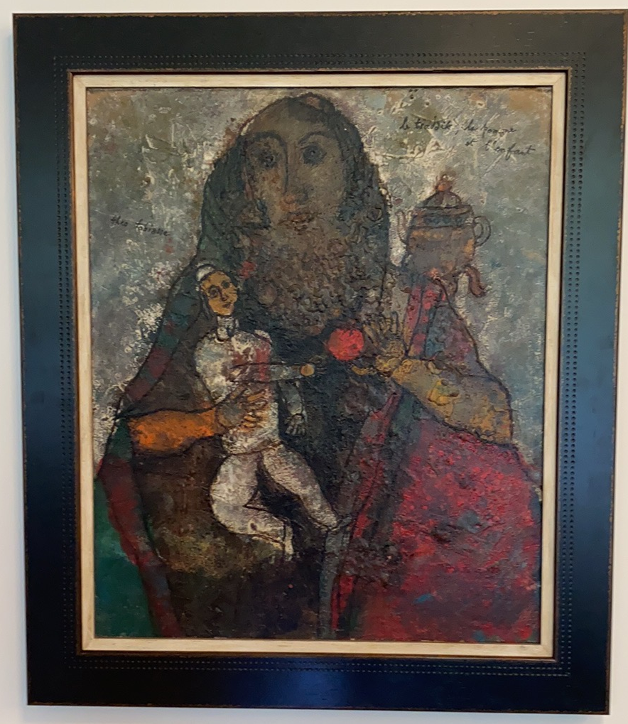 Theo Tobiasse | Le Tsaddik, La Pomme et l’Infant | Drobė, aliejus, 65x55