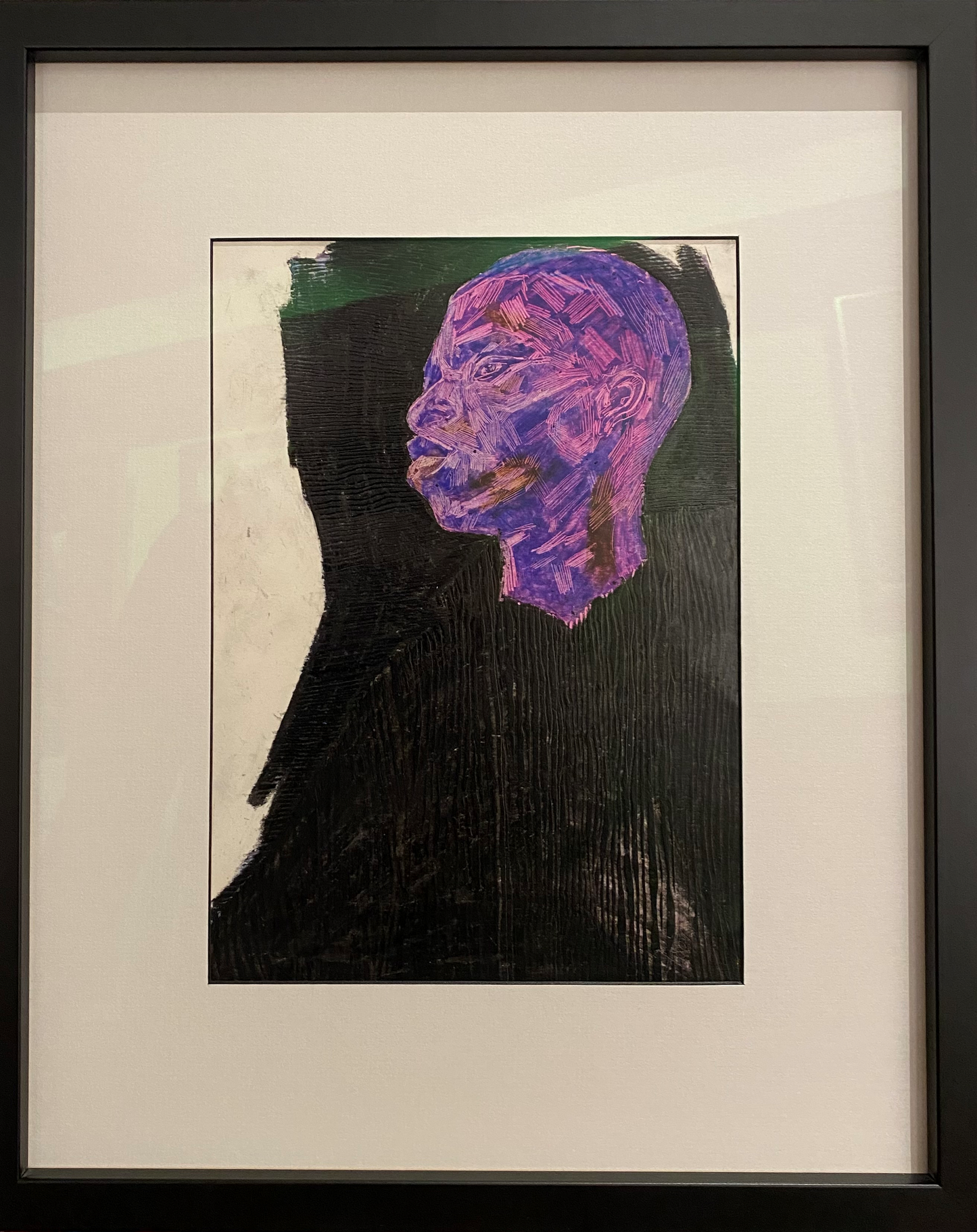 Tiemar Tegene (Ethiopia) | Colour full pain, 2021 | Mix media, paper, 40×30 (60x50) cm