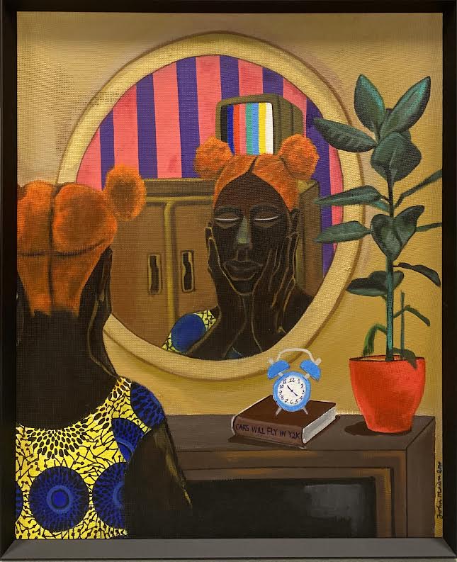 John Madu (Nigeria) | Can't Wait (Before 4pm series), 2018 | Acrylic on canvas, 106x86 (108x88)