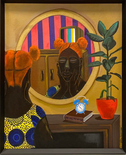 John Madu (Nigeria) | Can't Wait (Before 4pm series), 2018 | Acrylic on canvas, 106x86 (108x88)