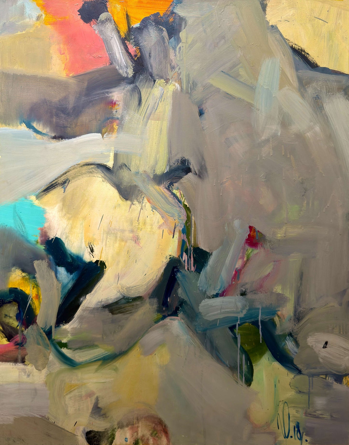 Vytautas Dubauskas | Be pavadinimo, 2018 | Drobė, akrilas, 100x80