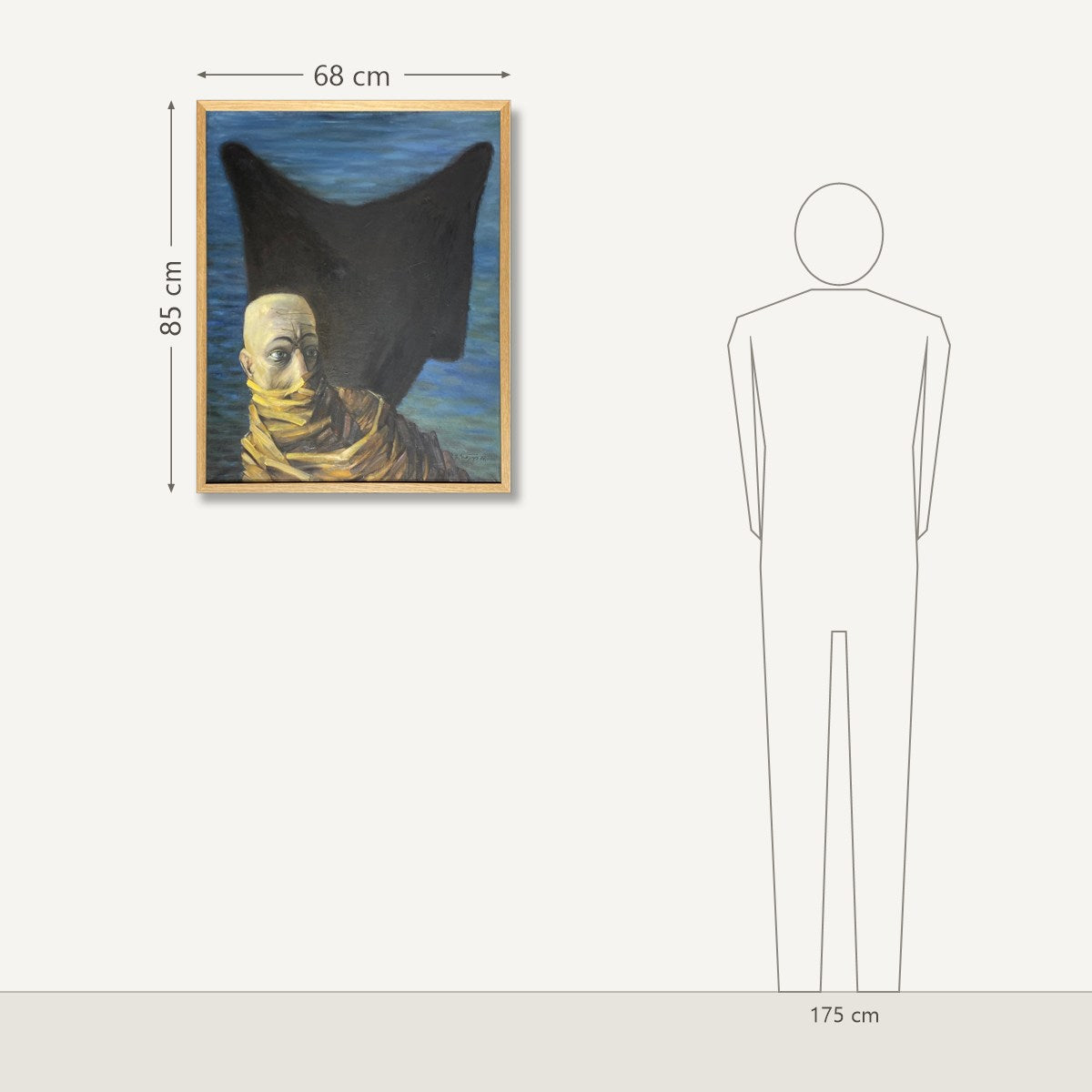 Bronius Gražys – Waiting for: dydis šalia 175 cm žmogaus