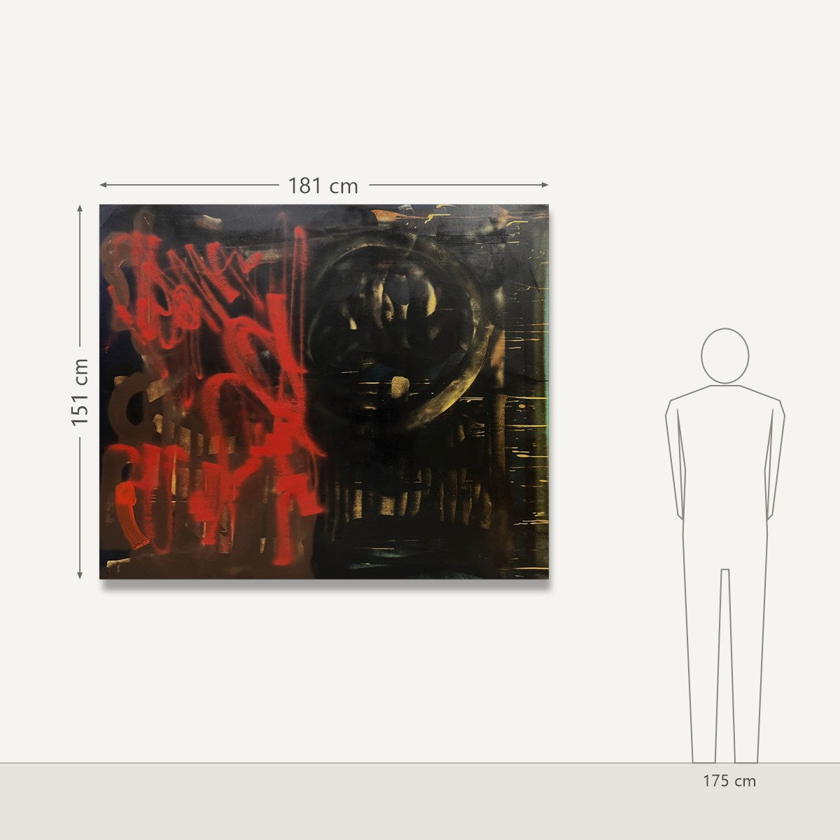 RETNA – Untitled: dydis šalia 175 cm žmogaus