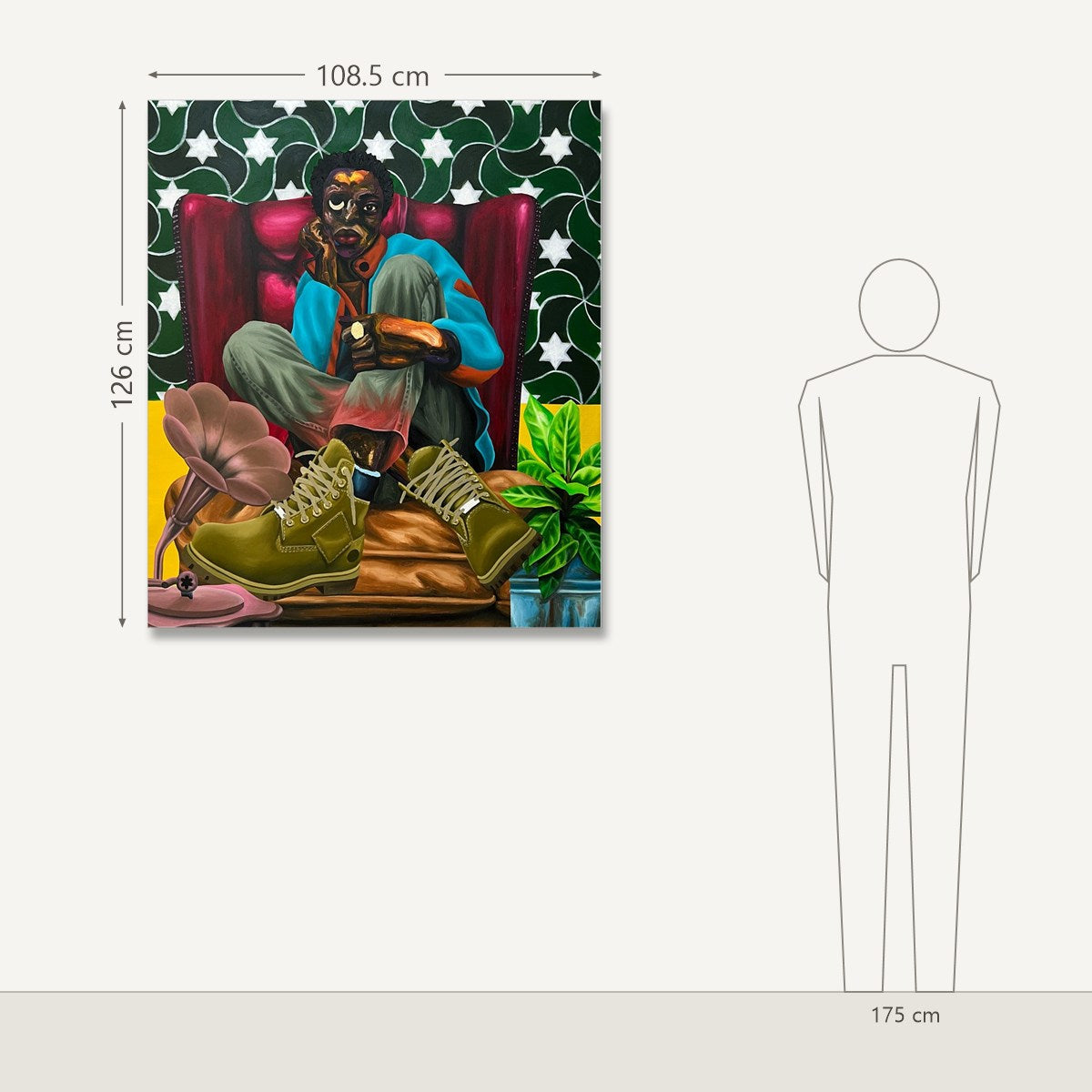 Pabi Daniel – Higher Than the Empire State II: dydis šalia 175 cm žmogaus