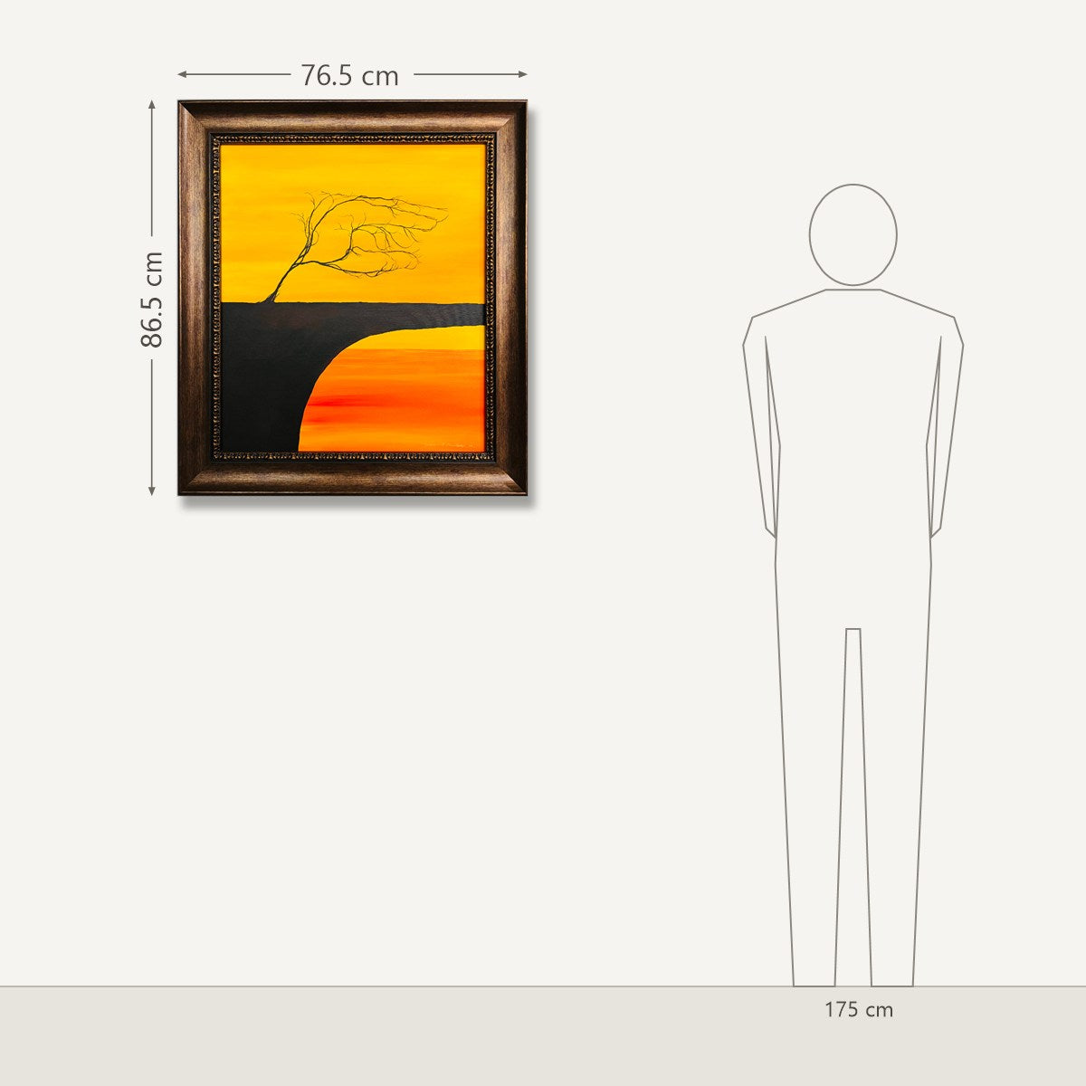 Vladimir Mackevich – The Meeting (triptych): dydis šalia 175 cm žmogaus