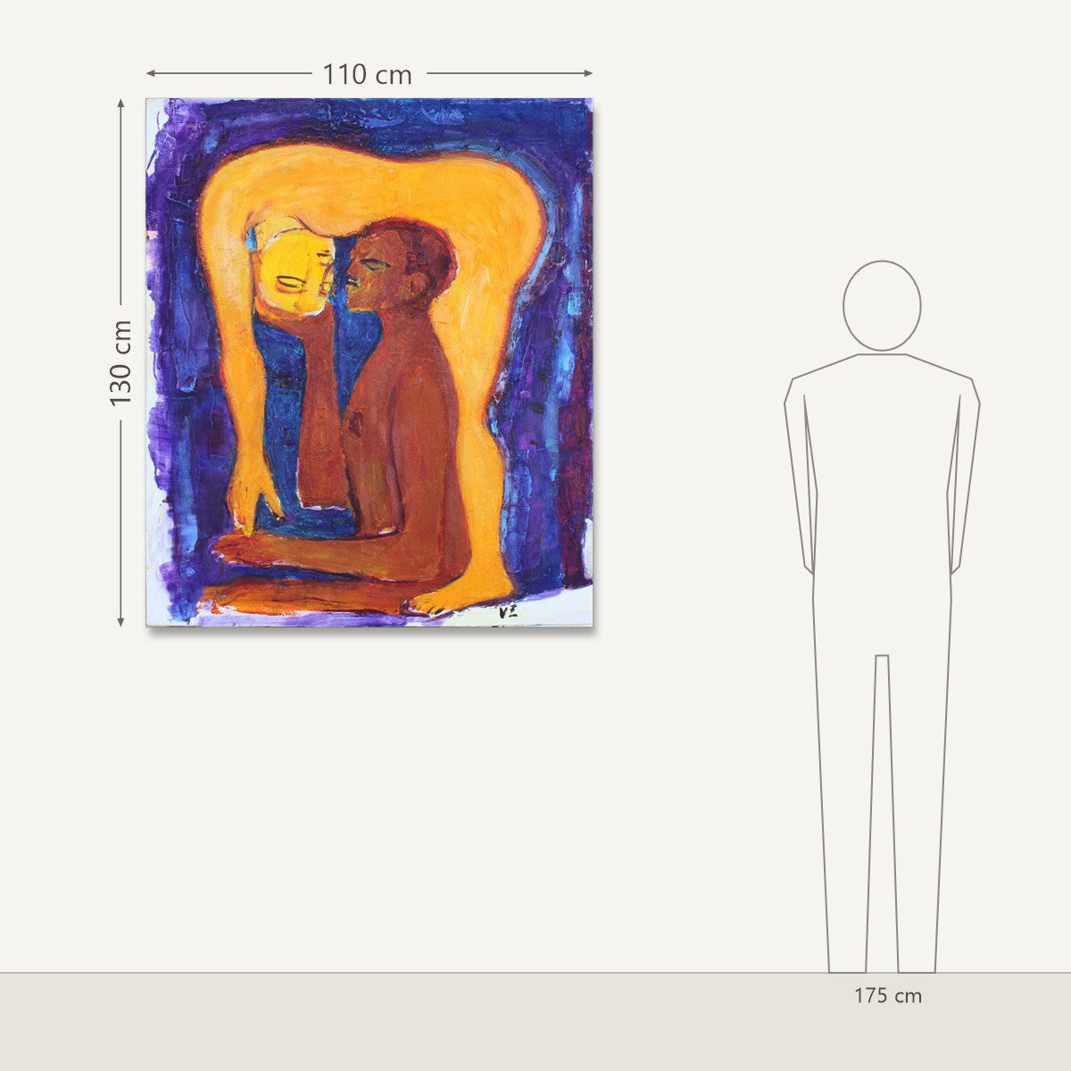 Vaidotas Žukas – Lovers: dydis šalia 175 cm žmogaus