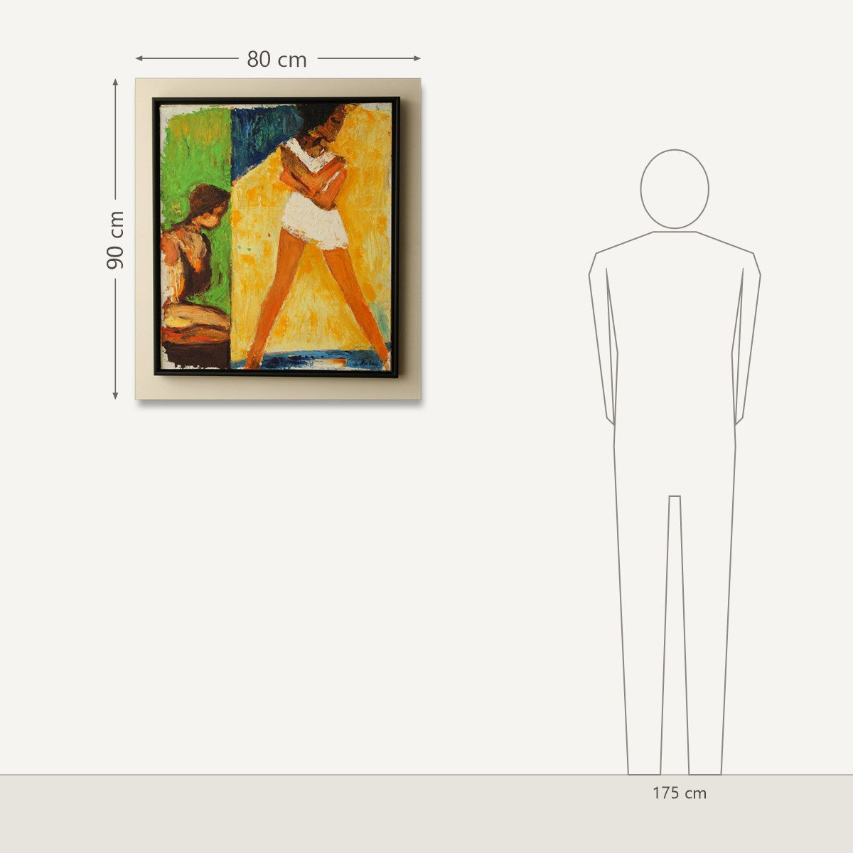 Vaidotas Žukas – Two Figures: dydis šalia 175 cm žmogaus