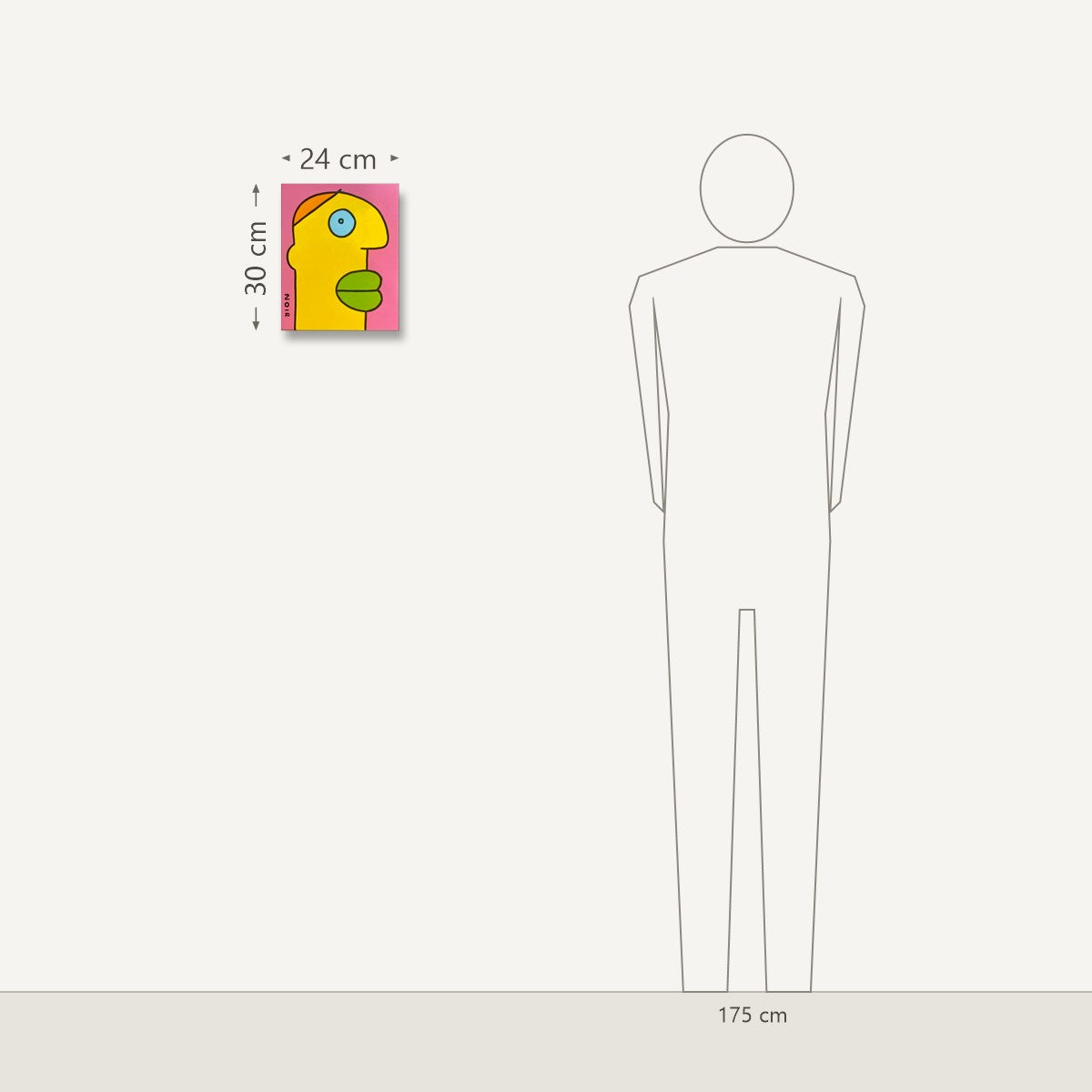 Thierry Noir – My everyday performance is proof of my competence: dydis šalia 175 cm žmogaus