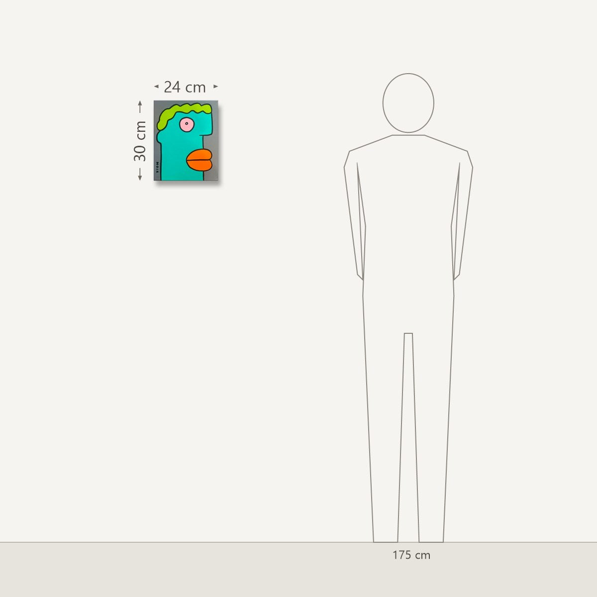 Thierry Noir – I think back on what I did yesterday, and it is so beautiful: dydis šalia 175 cm žmogaus