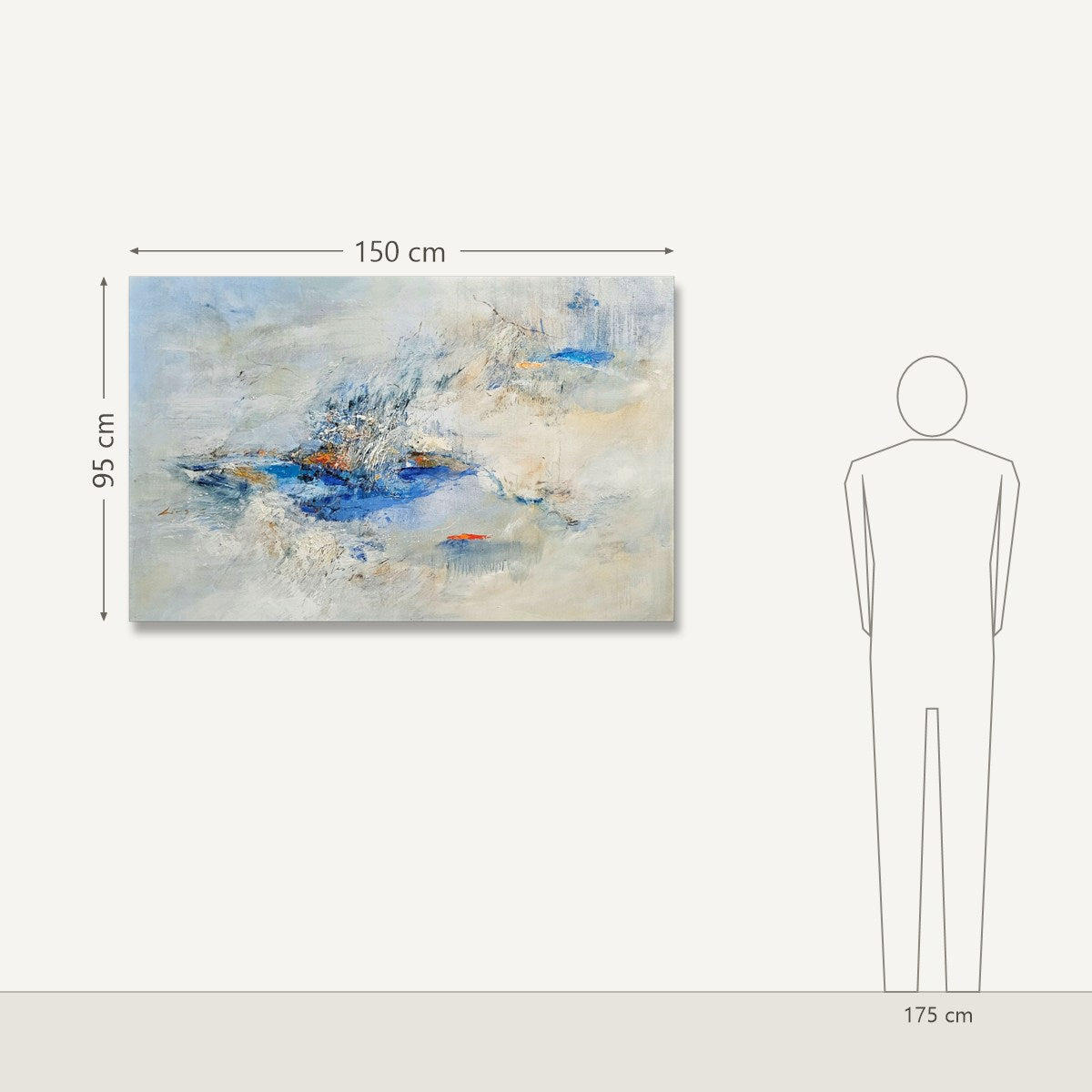 Vytenis Lingys – Sky in the Mists of the Lake: dydis šalia 175 cm žmogaus