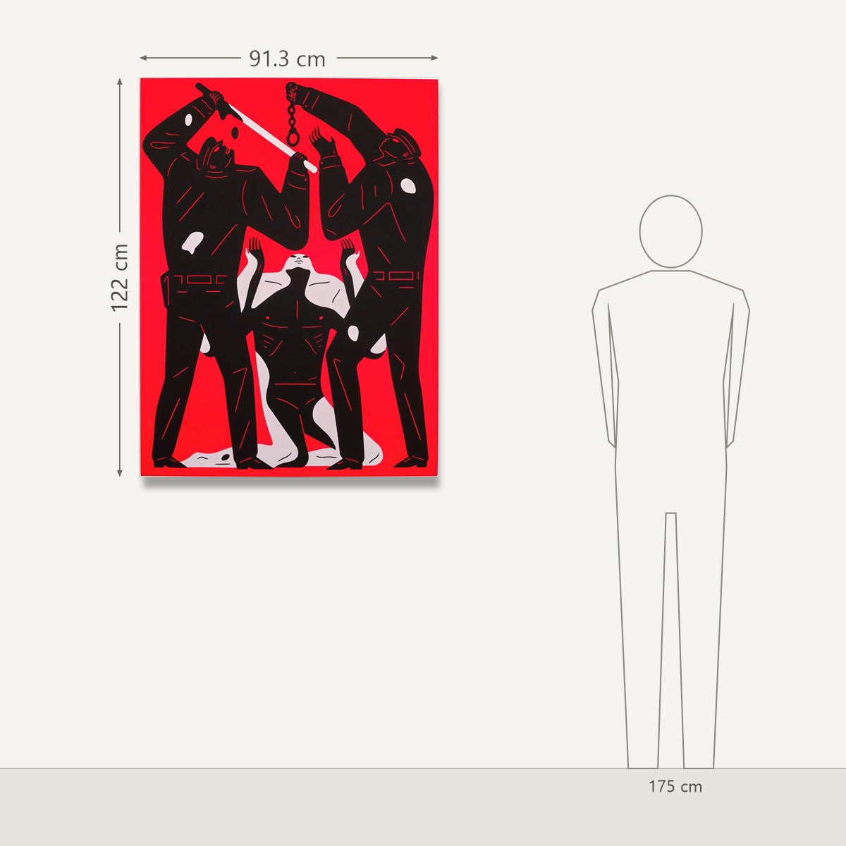 Cleon Peterson – There Is a Law: dydis šalia 175 cm žmogaus