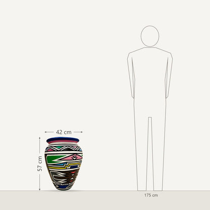 Esther Mahlangu – Ndebele Design: dydis šalia 175 cm žmogaus