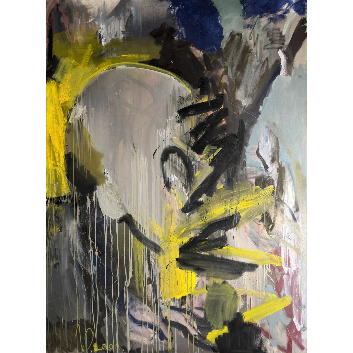 Vytautas Dubauskas | Head, 2001 | Oil on canvas, 198x145