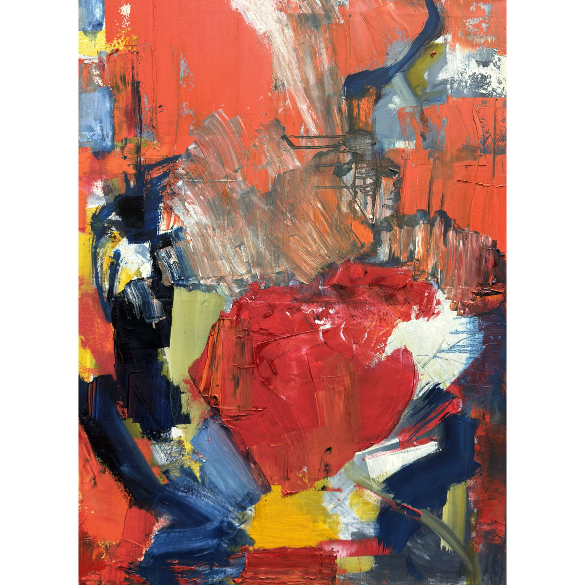 Vytautas Dubauskas | Širdis ant stalo, 2026 | Drobė, aliejus, 80x60