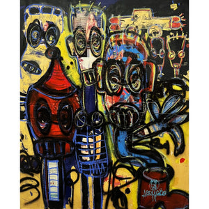 Aboudia (Ivory Coast) | Untitled, 2021 | Acrylic, mixed media on canvas, 148.5x120.5