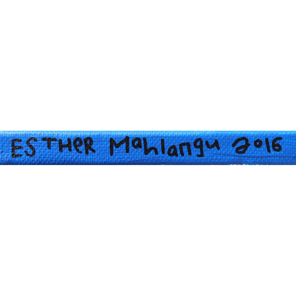 Esther Mahlangu – Ndebele Pattern, 2016 (signature ESTHER Mahlangu 2016 on the edge)