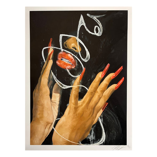 Khari Turner – Red Tides Moon Glow, 2020, offset lithograph 13/25