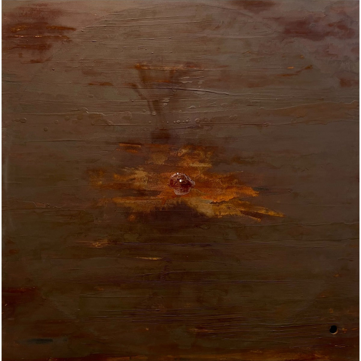 Martynas Gediminas, Earth, 2026, acrylic, wood, mixed media, diamond, 84x84