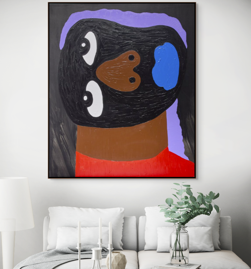 Isshaq Ismail (Gana) | Head 10, 2021 | Drobė, akrilas, 150x127