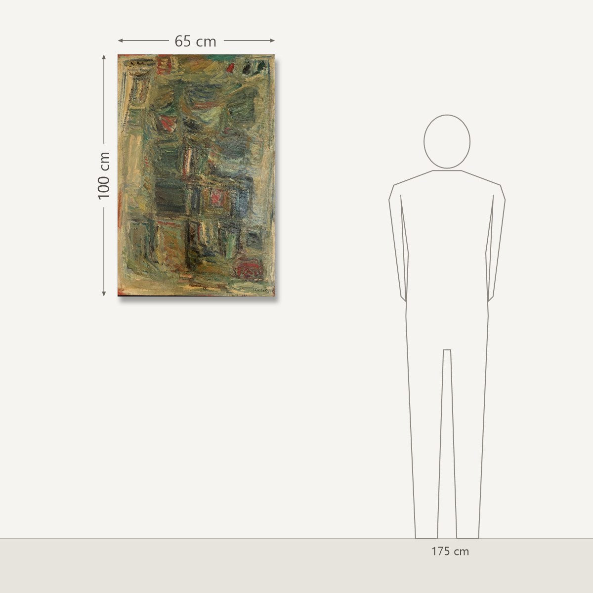 Pinchus Abramovich – Abstraction: dydis šalia 175 cm žmogaus
