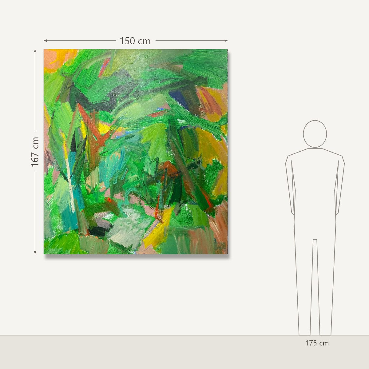 Pranas Lapė – Summer: dydis šalia 175 cm žmogaus