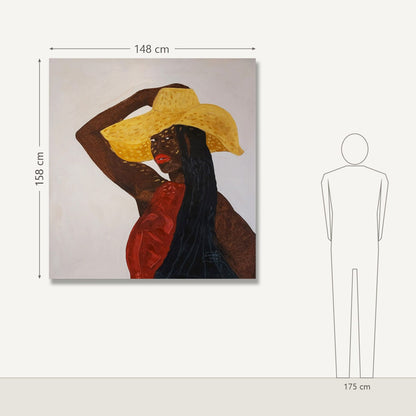 Samuel Sowatey – Lady with Hat 2022: dydis šalia 175 cm žmogaus