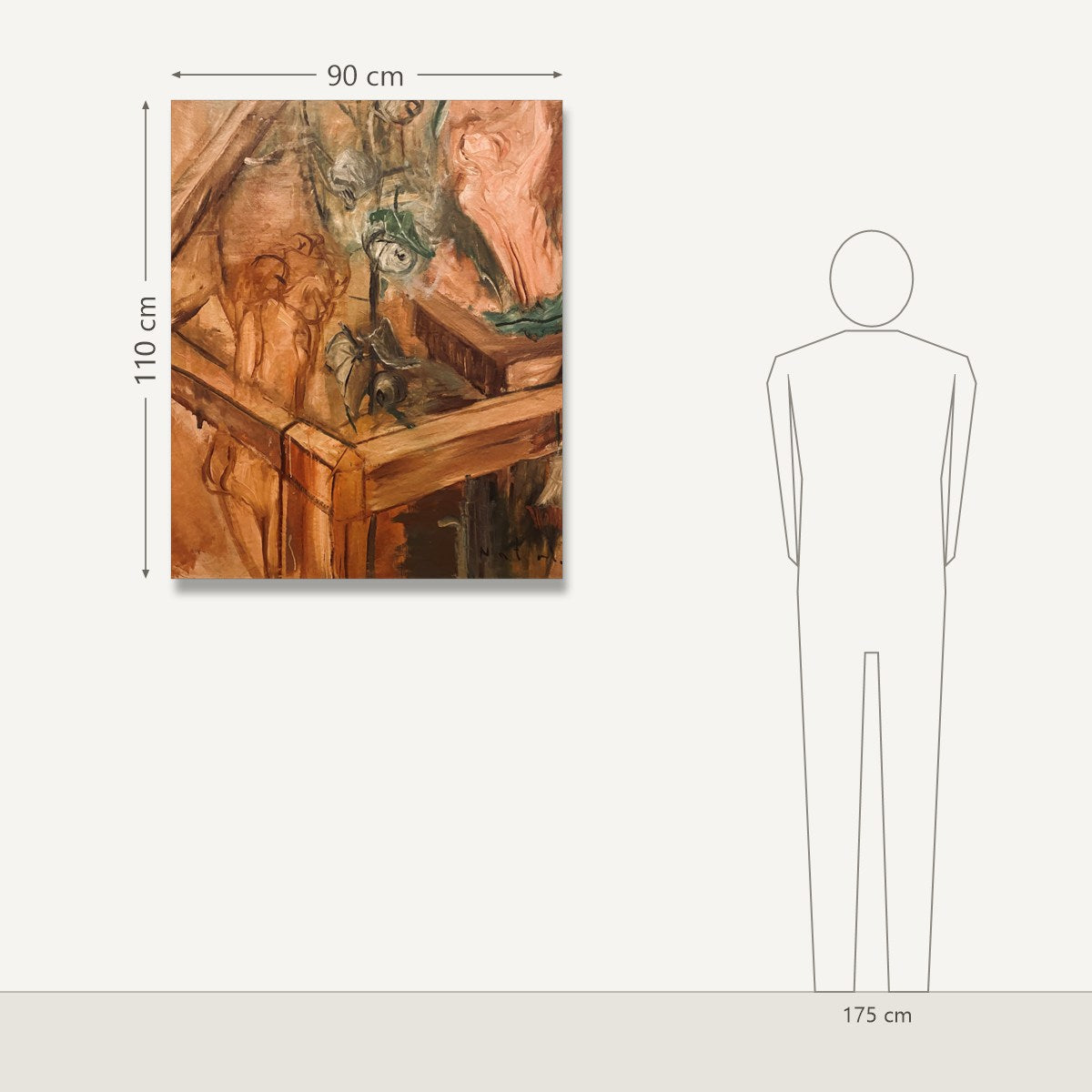 Henrikas Natalevičius – Attic: dydis šalia 175 cm žmogaus
