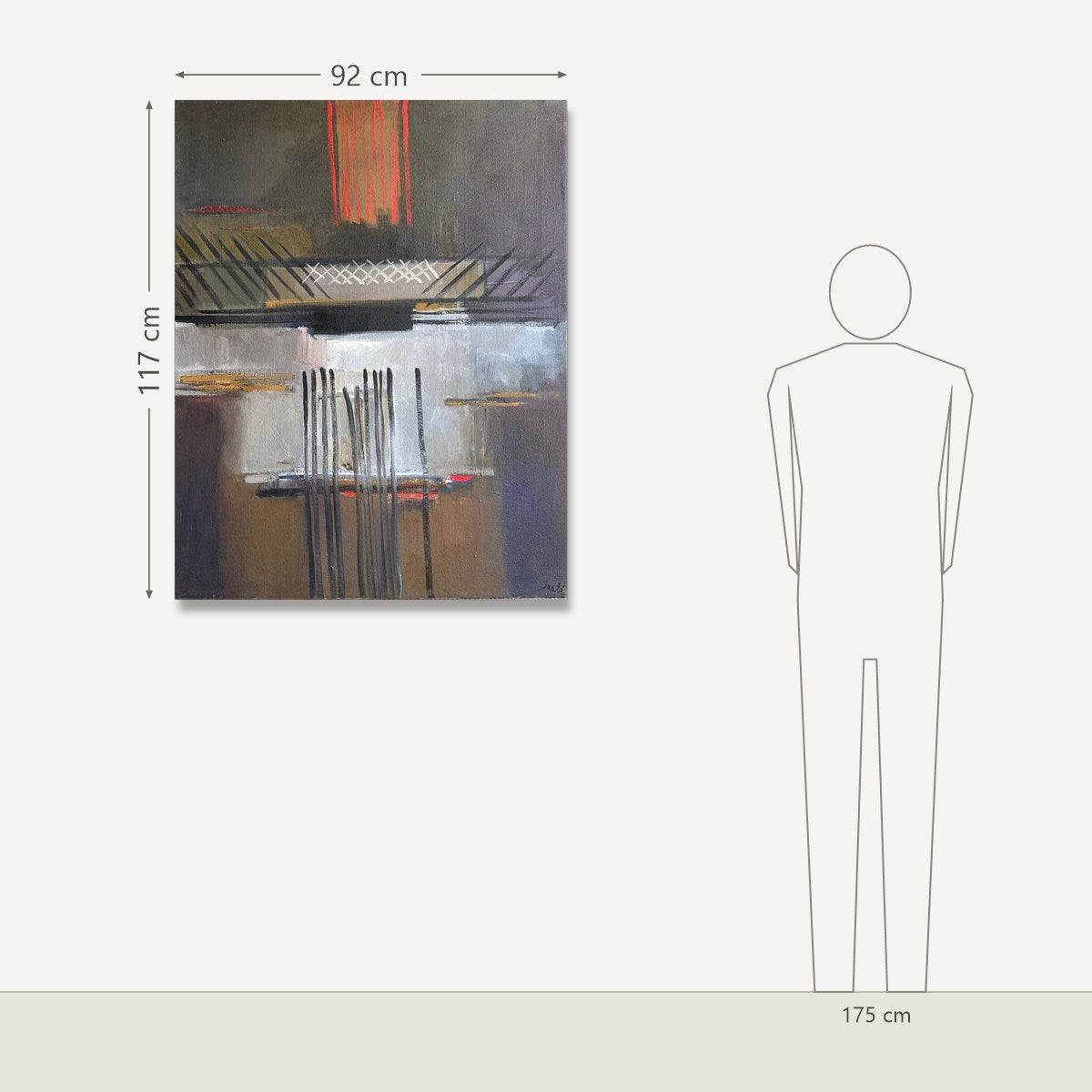 Saulė Kisarauskienė – Intersections: dydis šalia 175 cm žmogaus