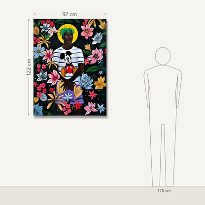 Samson Bakare – Simba in Mickey Mouse Top: dydis šalia 175 cm žmogaus