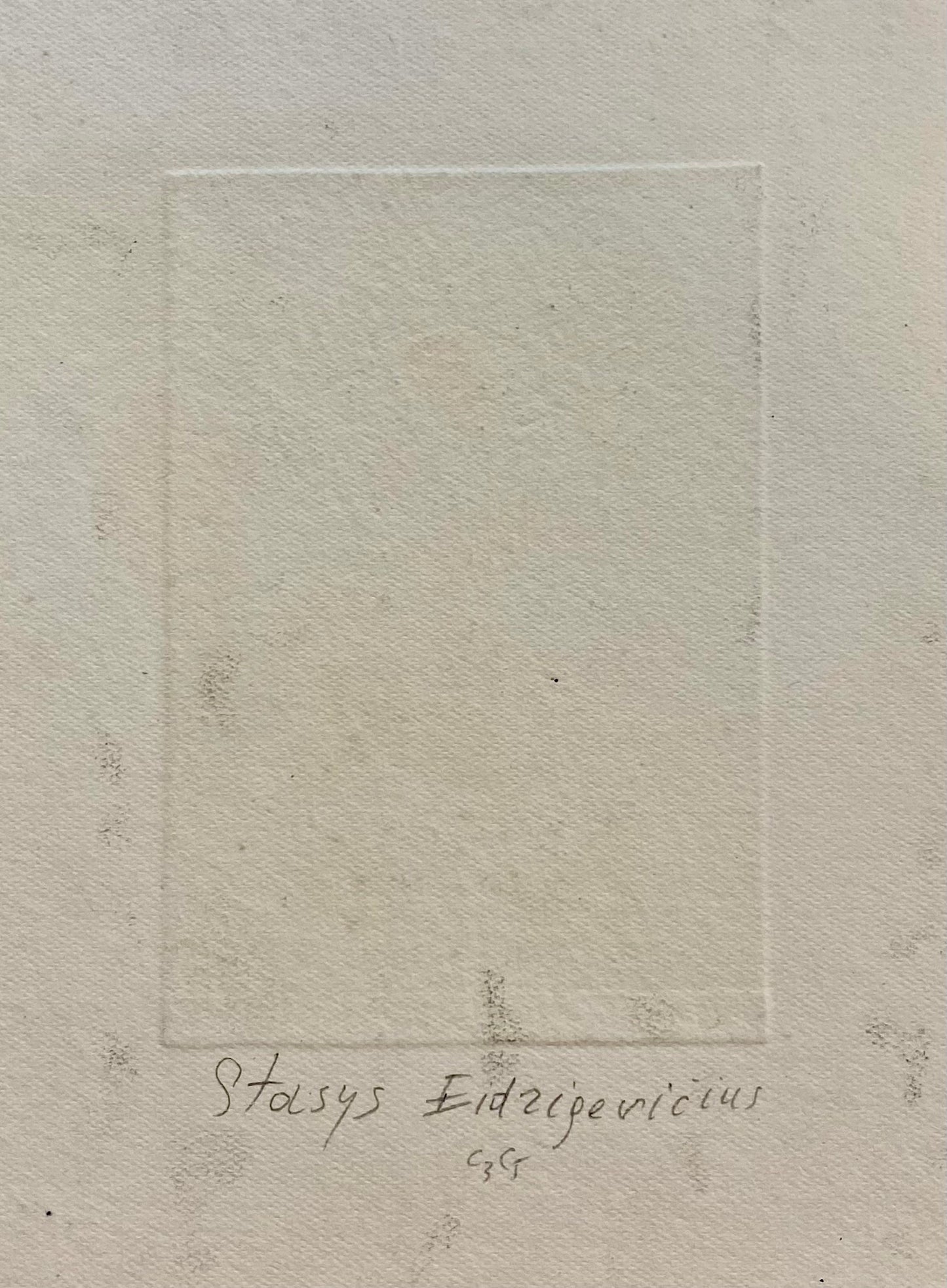 Stasys Eidrigevičius | Ekslibrisas Friso Fjodor V. D. Zee, 1980 | Ofortas, akvatinta, 9x6 (20,5x15,5)
