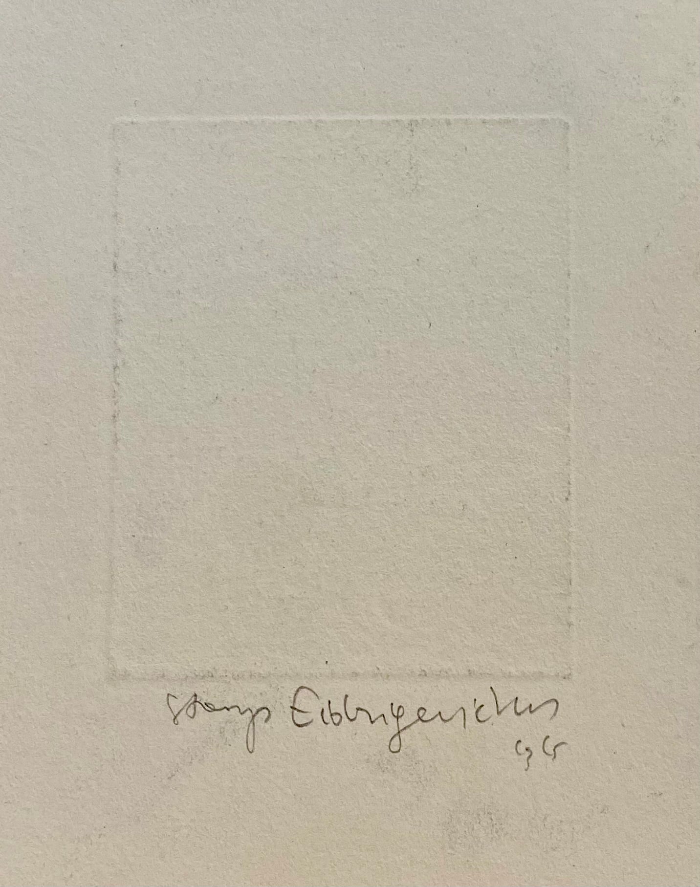 Stasys Eidrigevičius | Ekslibrisas W.J. Götz, 1980 | Ofortas, akvatinta, 7,6x6,2 (23x18)