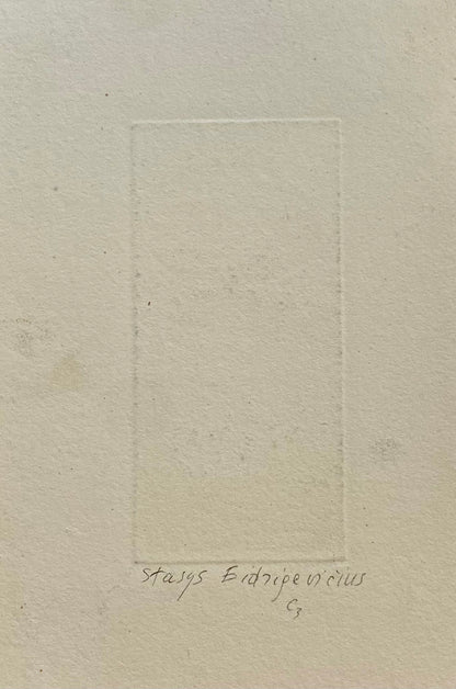Stasys Eidrigevičius | Ex Libris Masja-Mira van der Zee, 1980 | Ofort, 9x4,4 (22x17)