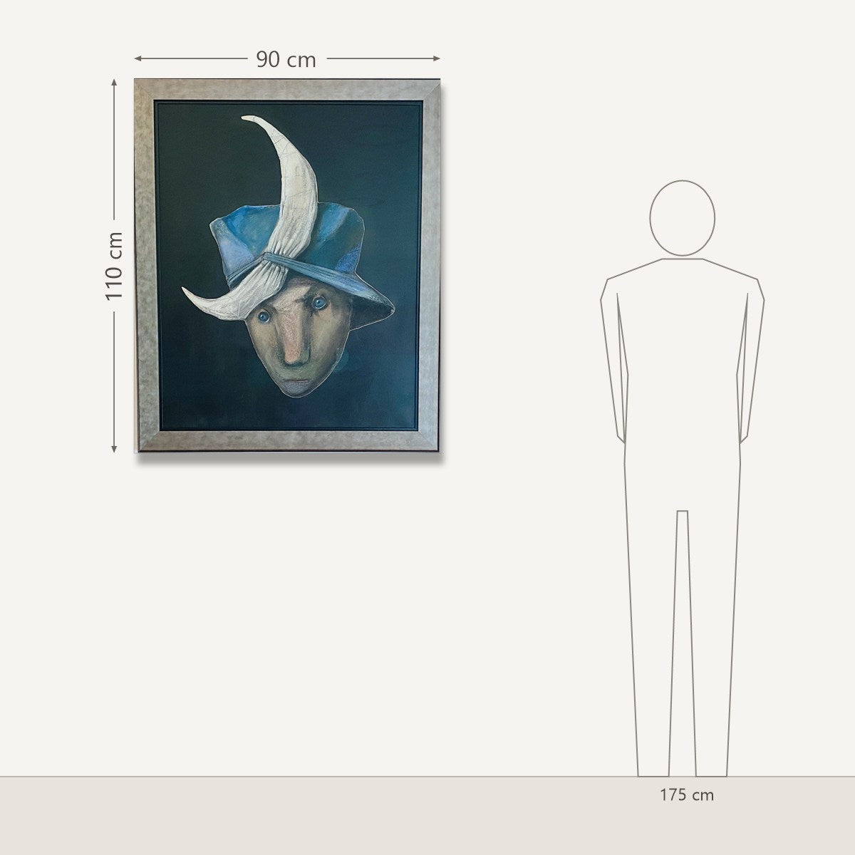 Stasys Eidrigevičius – Mask: dydis šalia 175 cm žmogaus