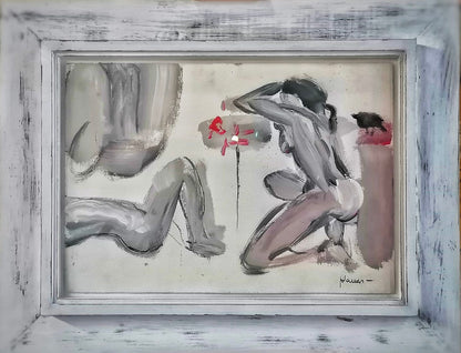 Pranas Gailius | Nudes, 1998-2005 | Acrylic, paper, 30x42 (46x58)