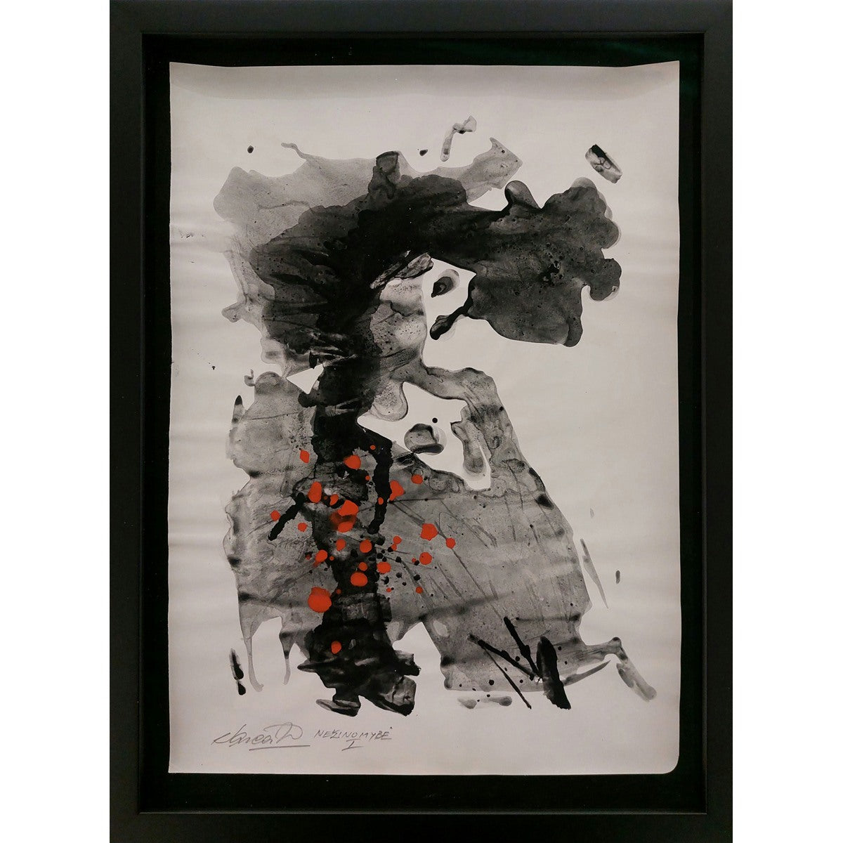 Adolfas Vaičaitis | Iš ciklo Nežinomybė I, XX a. 7-8 deš.<br>Tušas, akvarėlė, pop., 42x30 (48x35,5)