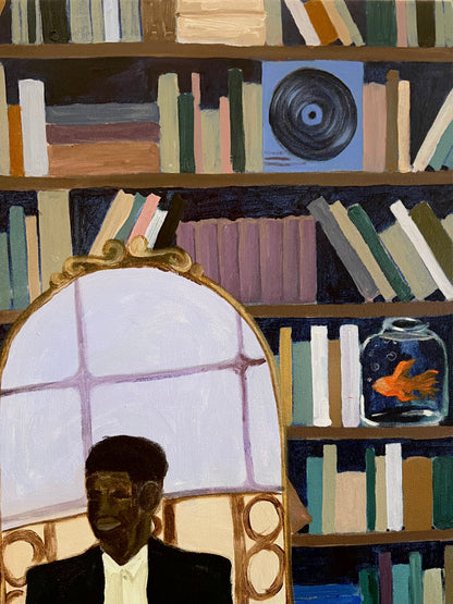 Alpha Odh | Education as a Weapon, 2025 | Acrylic on canvas, 118.5x59 (120x62)